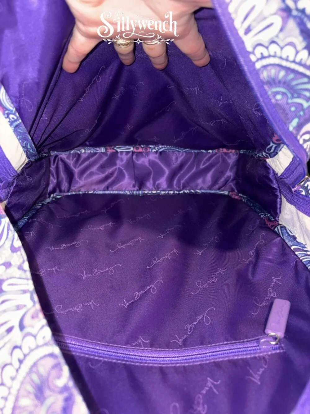 Vera Bradley Purple Medallion Paisley Grand Backpack in Lighten Up